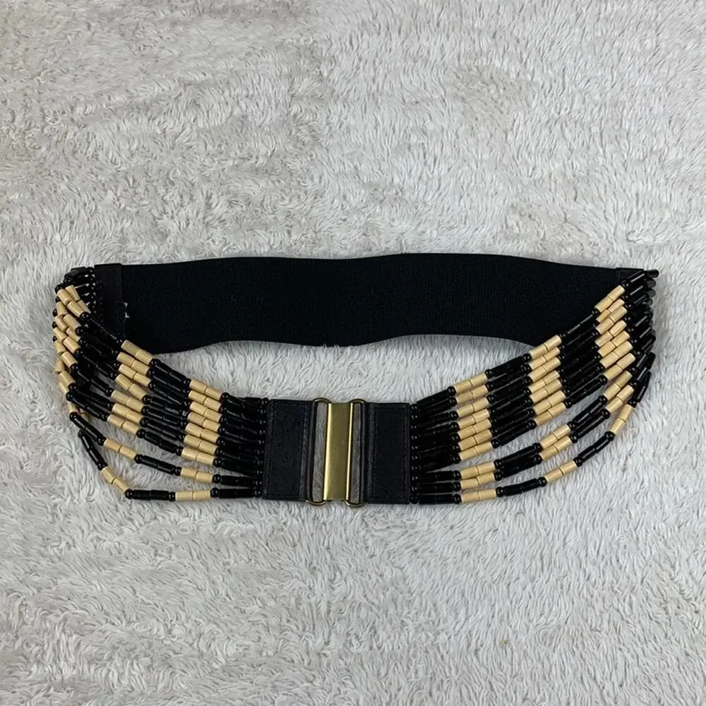 LP by Linea Pelle bead and elastic belt, size medium